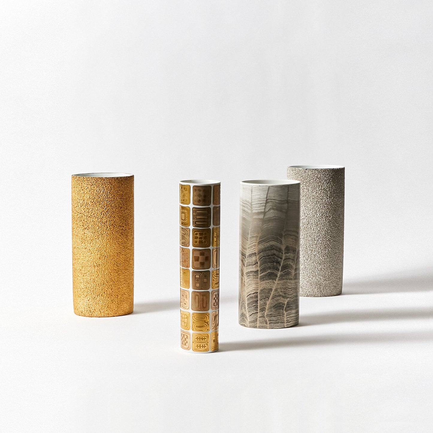 Large Porcelain Golden Art Studio Vase by Rosenthal