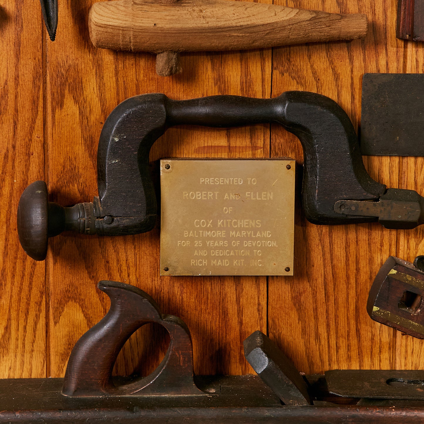 Display of Vintage Carpentry Tools