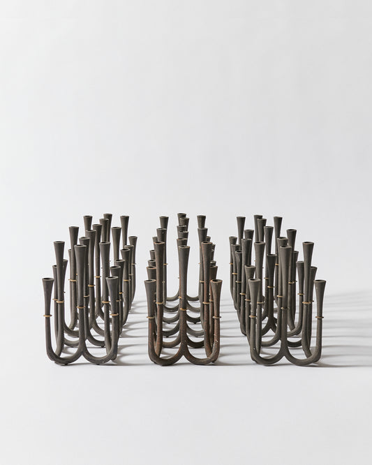 Set of Nine Candle Holders by Jens H. Quistgaard for Dansk Designs