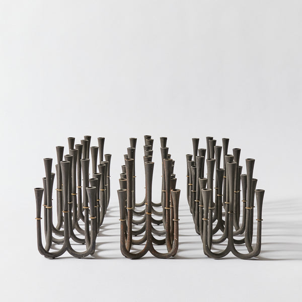 Set of Nine Candle Holders by Jens H. Quistgaard for Dansk Designs