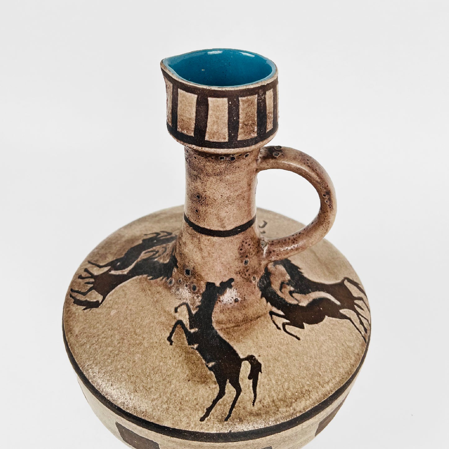 Ceramic Pitcher with Etruscan Inspired Motifs