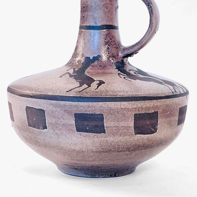 Ceramic Pitcher with Etruscan Inspired Motifs