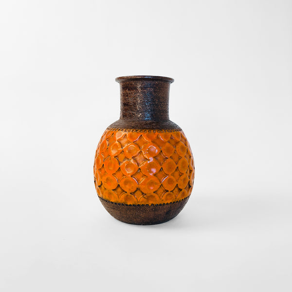 Fat Lava Style Orange Vase