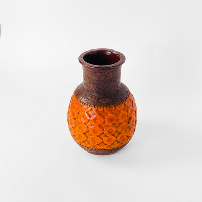 Fat Lava Style Orange Vase