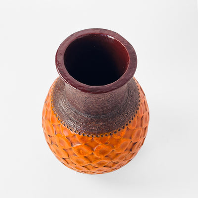 Fat Lava Style Orange Vase