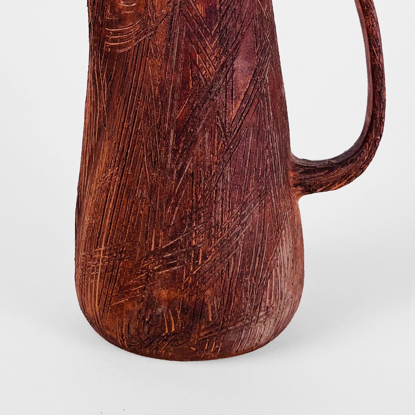 Rustic Japanese Pitcher with Wooden Lid