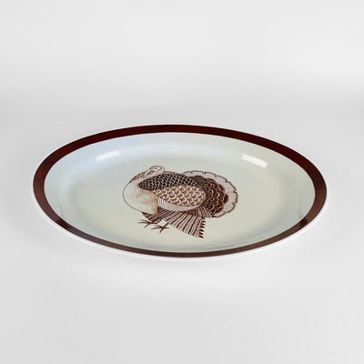 Thanksgiving Turkey Design Serving Platter, by Arabia, Finland 1960