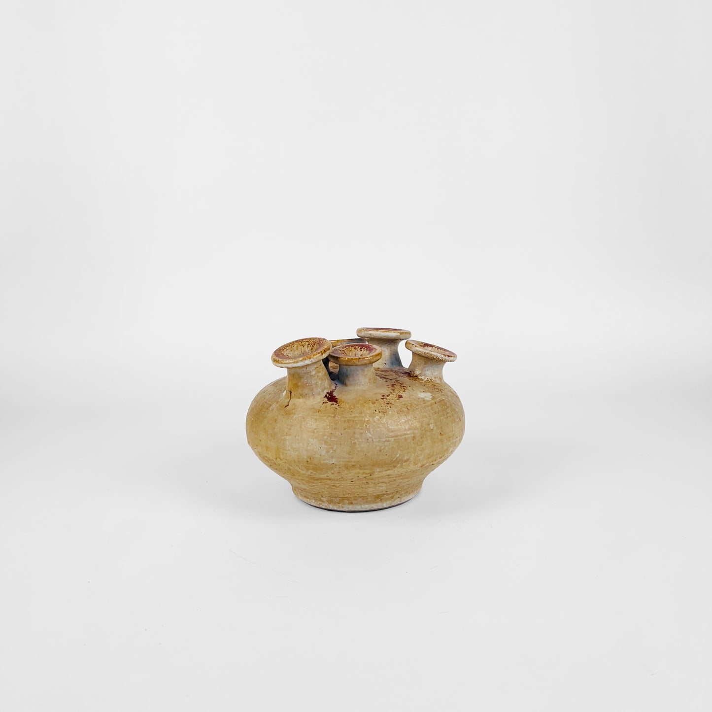 Low Organic Ceramic Vase by Rudi Stahl, Germany 1970s