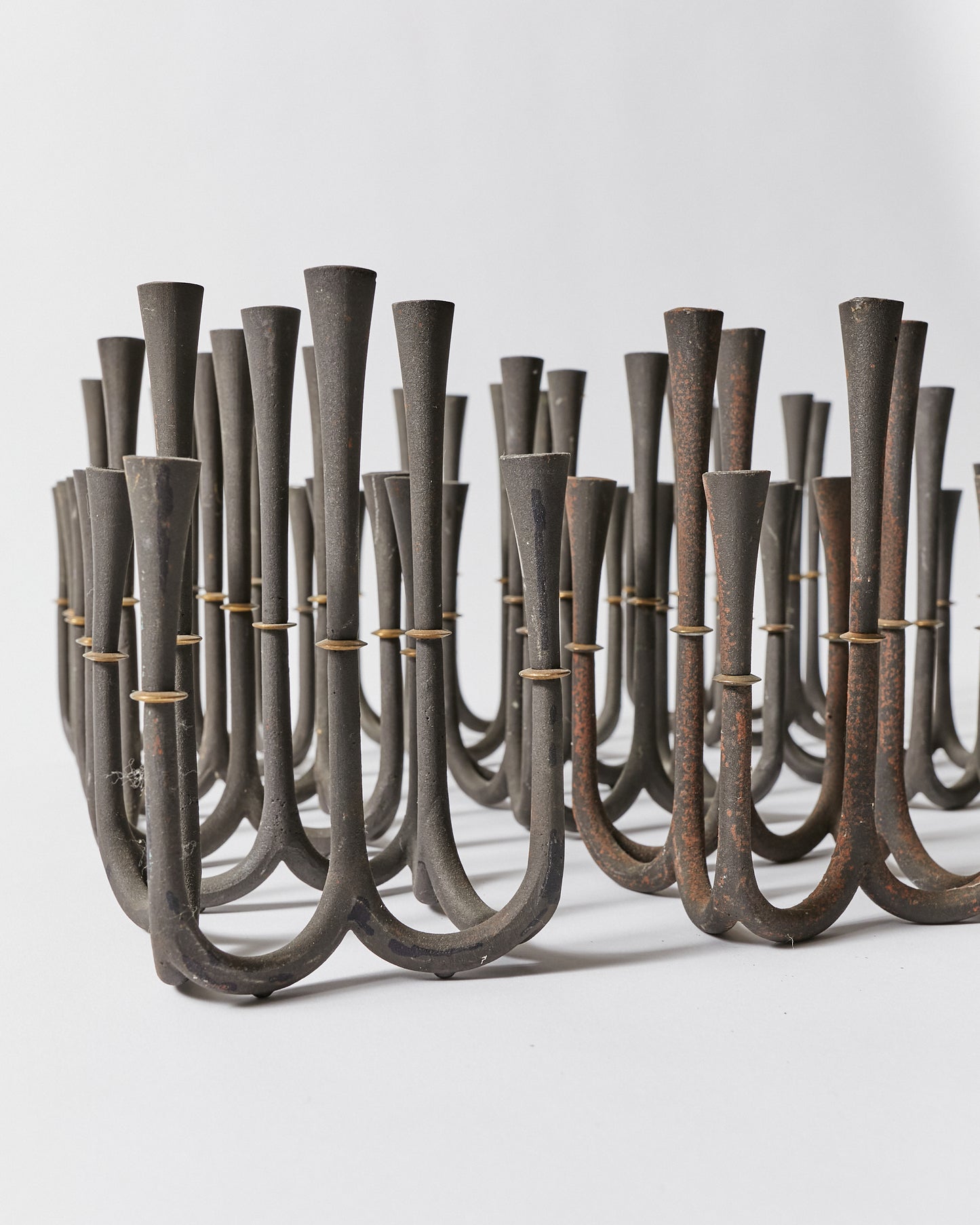 Set of Nine Candle Holders by Jens H. Quistgaard for Dansk Designs