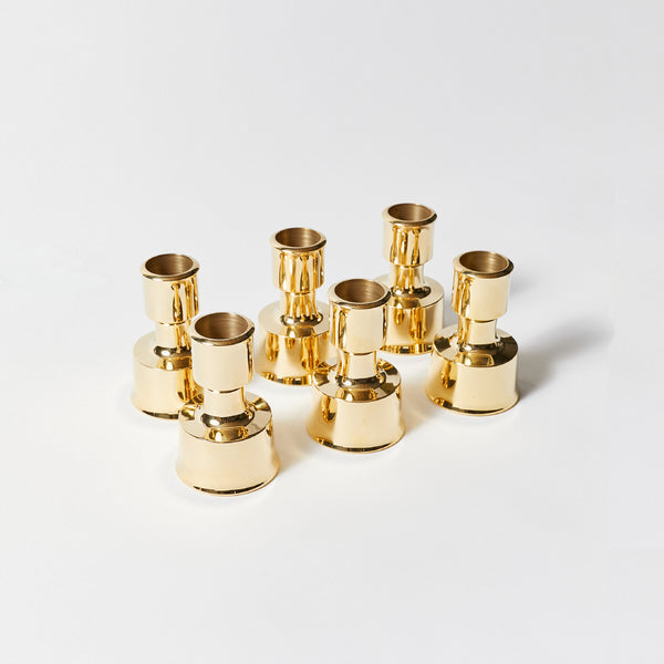 Set of Six Candle Holders by Jens H. Quistgaard for Dansk Designs