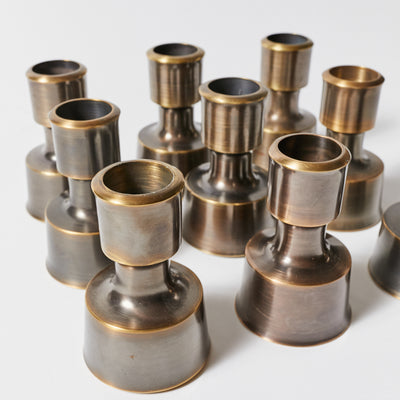 Set of Ten Candle Holders by Jens H. Quistgaard for Dansk Designs