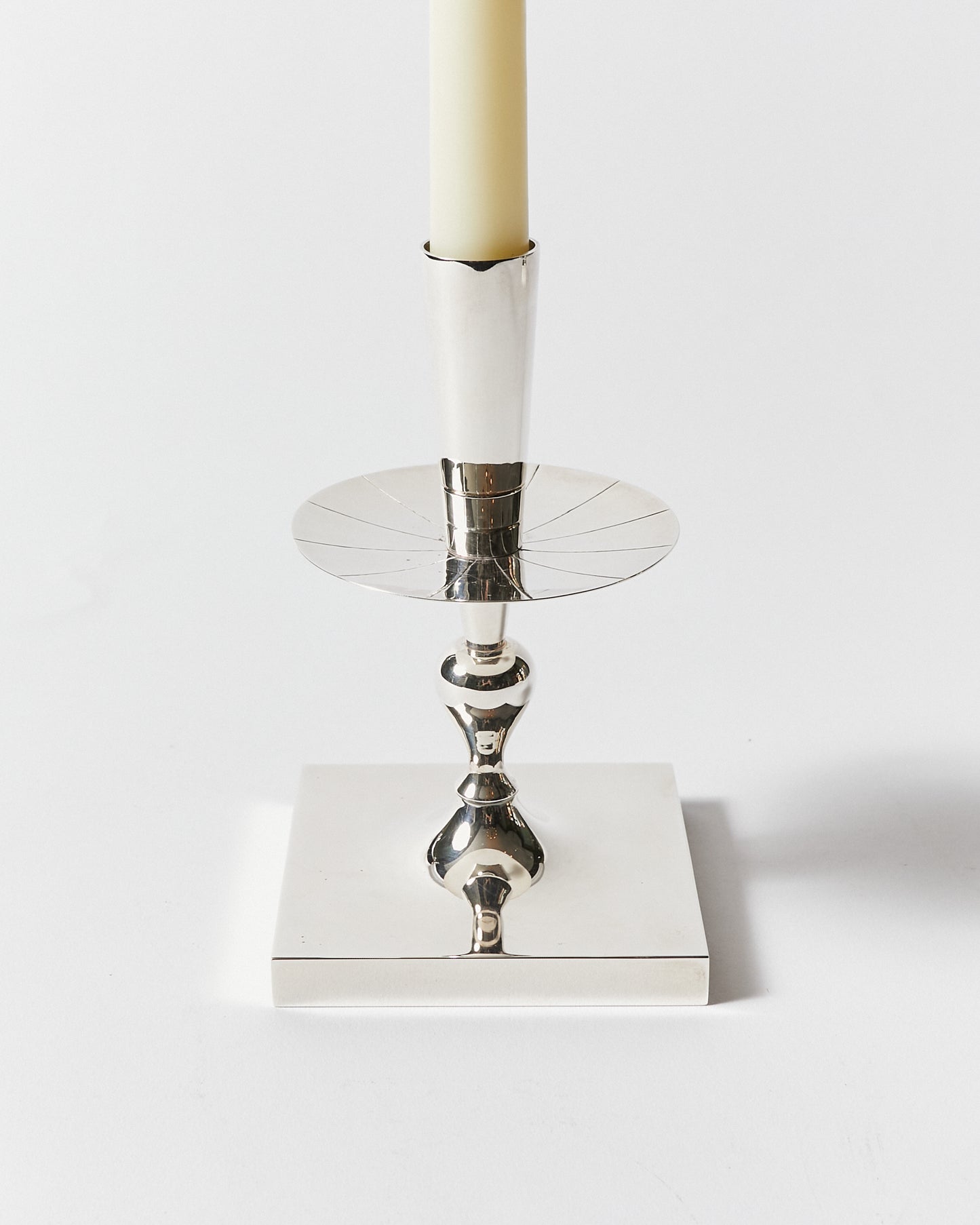 Set of Four Candle Sticks by Tommi Parzinger for Dorlyn Silversmiths