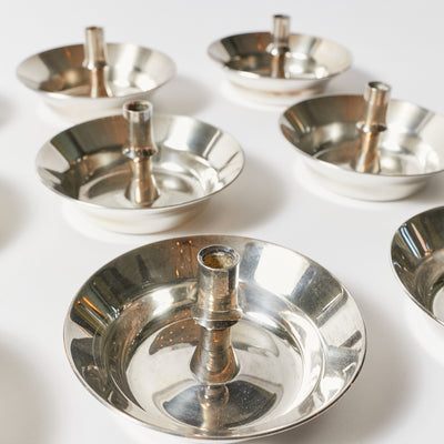 Set of Nine Candle Holders by Jens H. Quistgaard for Dansk Design