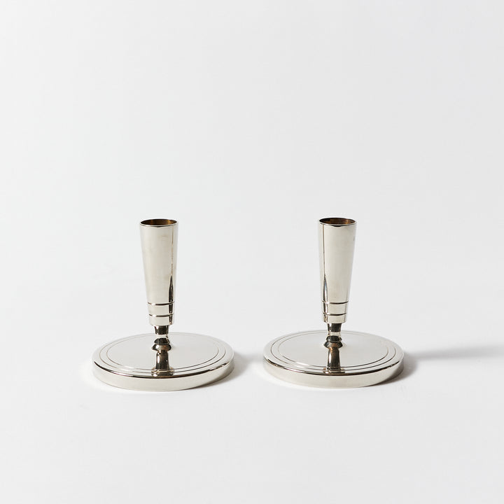 Pair of Candlesticks by Tommi Parzinger for Dorlyn Silversmiths