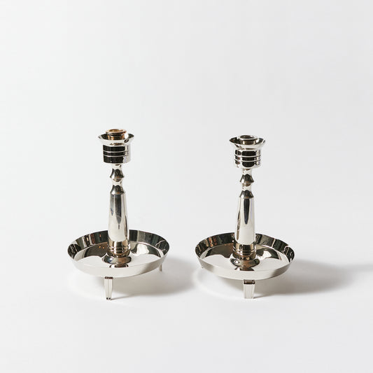 Pair of Candle Holders by Tommi Parzinger for Dorlyn-Silversmiths