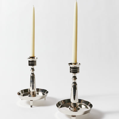 Pair of Candle Holders by Tommi Parzinger for Dorlyn-Silversmiths