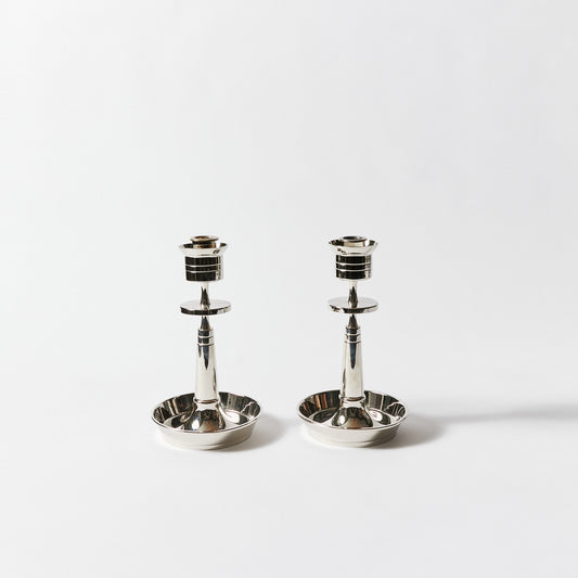 Pair of Candle Holders by Tommi Parzinger for Dorlyn-Silversmiths