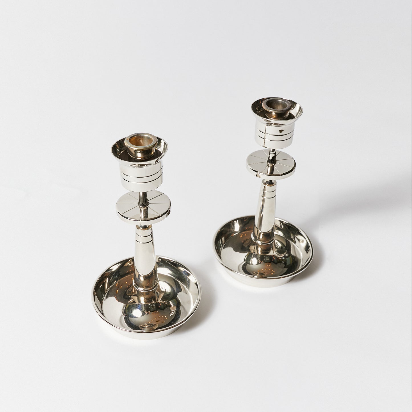 Pair of Candle Holders by Tommi Parzinger for Dorlyn-Silversmiths