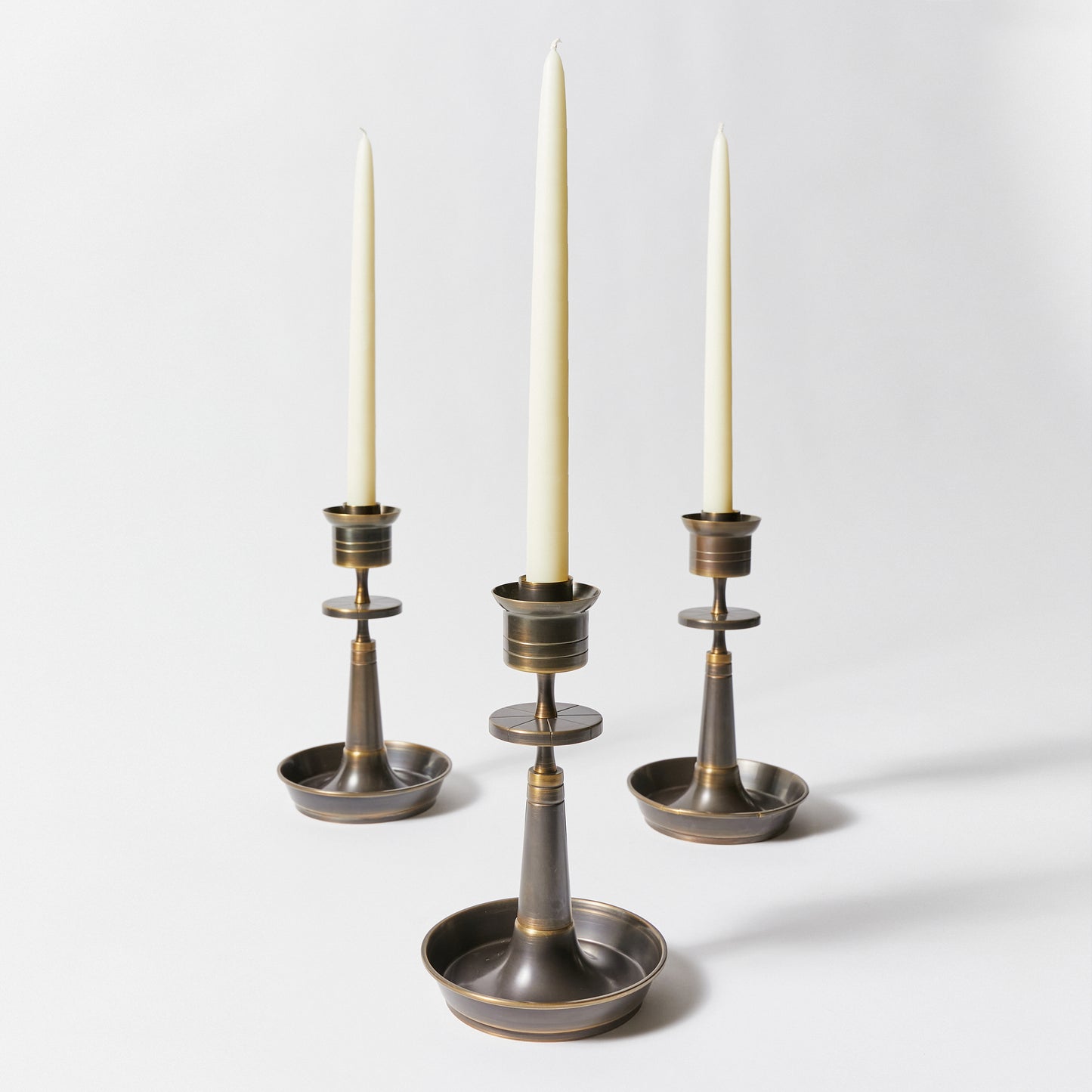 Set of Six Candle Holders by Tommi Parzinger for Dorlyn-Silversmiths