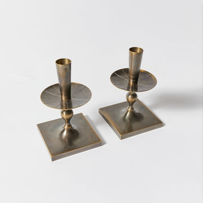 Pair of Candlesticks by Tommi Parzinger for Dorlyn-Silversmiths