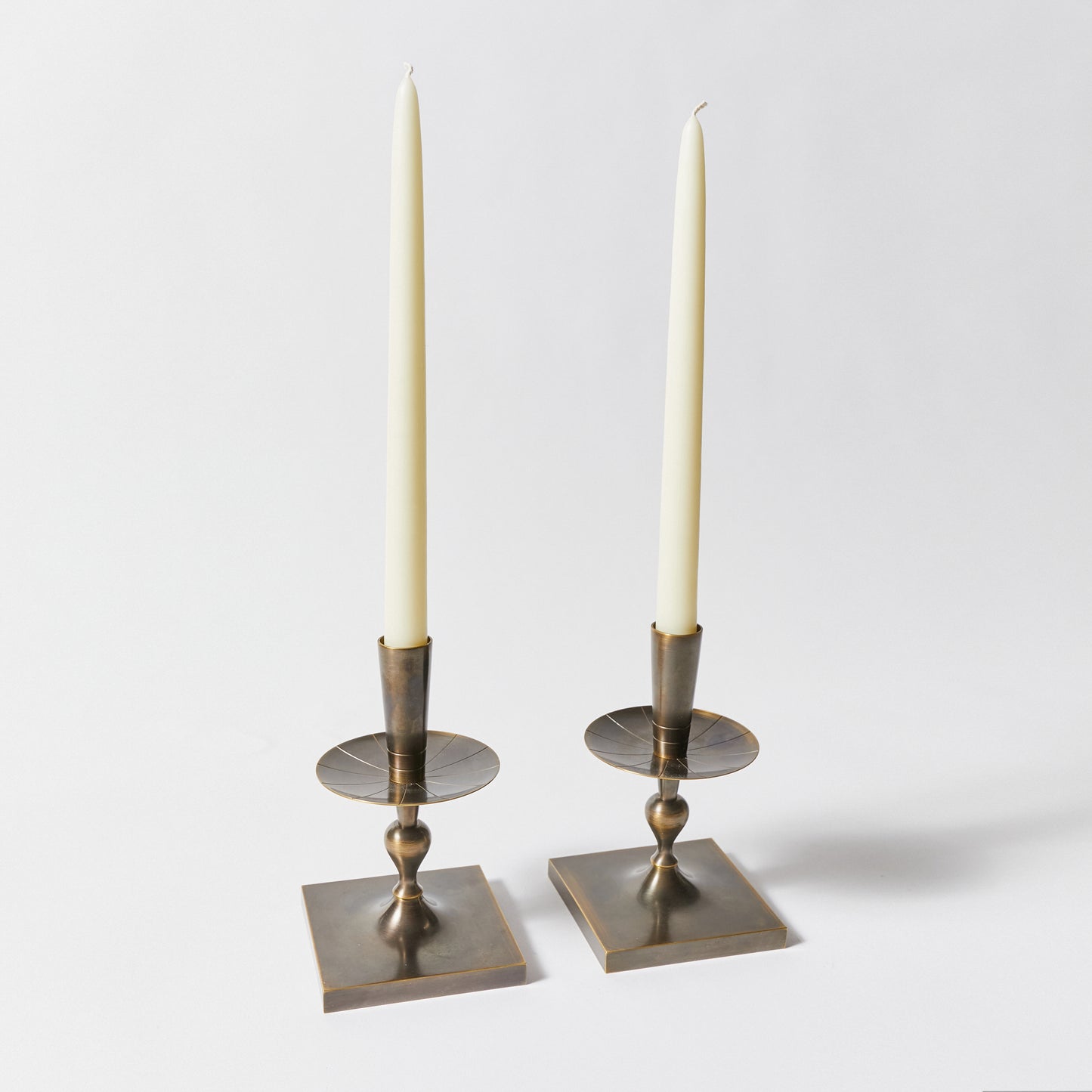 Pair of Candlesticks by Tommi Parzinger for Dorlyn-Silversmiths