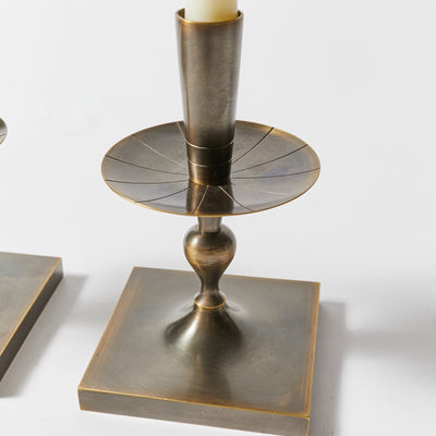 Pair of Candlesticks by Tommi Parzinger for Dorlyn-Silversmiths