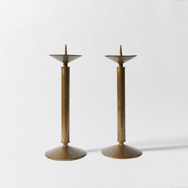 Pair of Large Art Deco Style Candle Holders