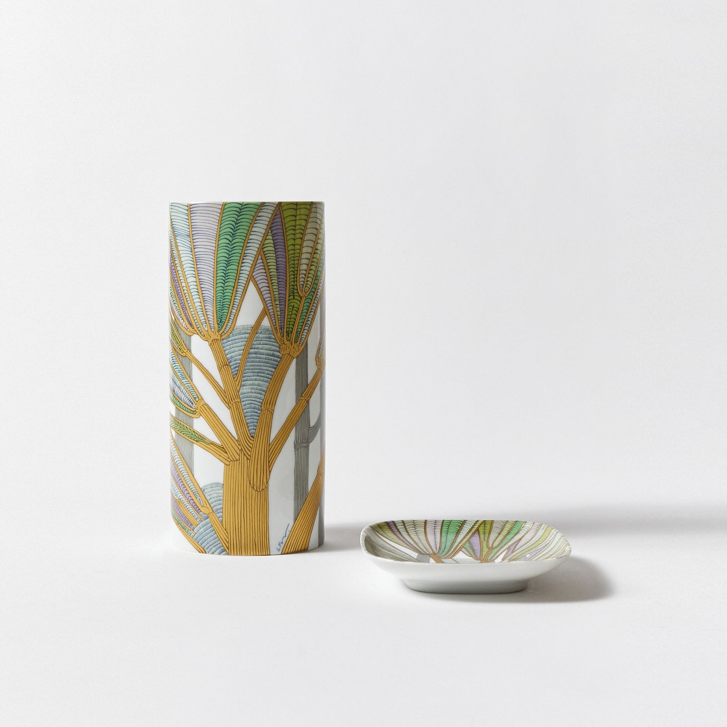 Porcelain Floral Vase and Small Dish by Rosenthal