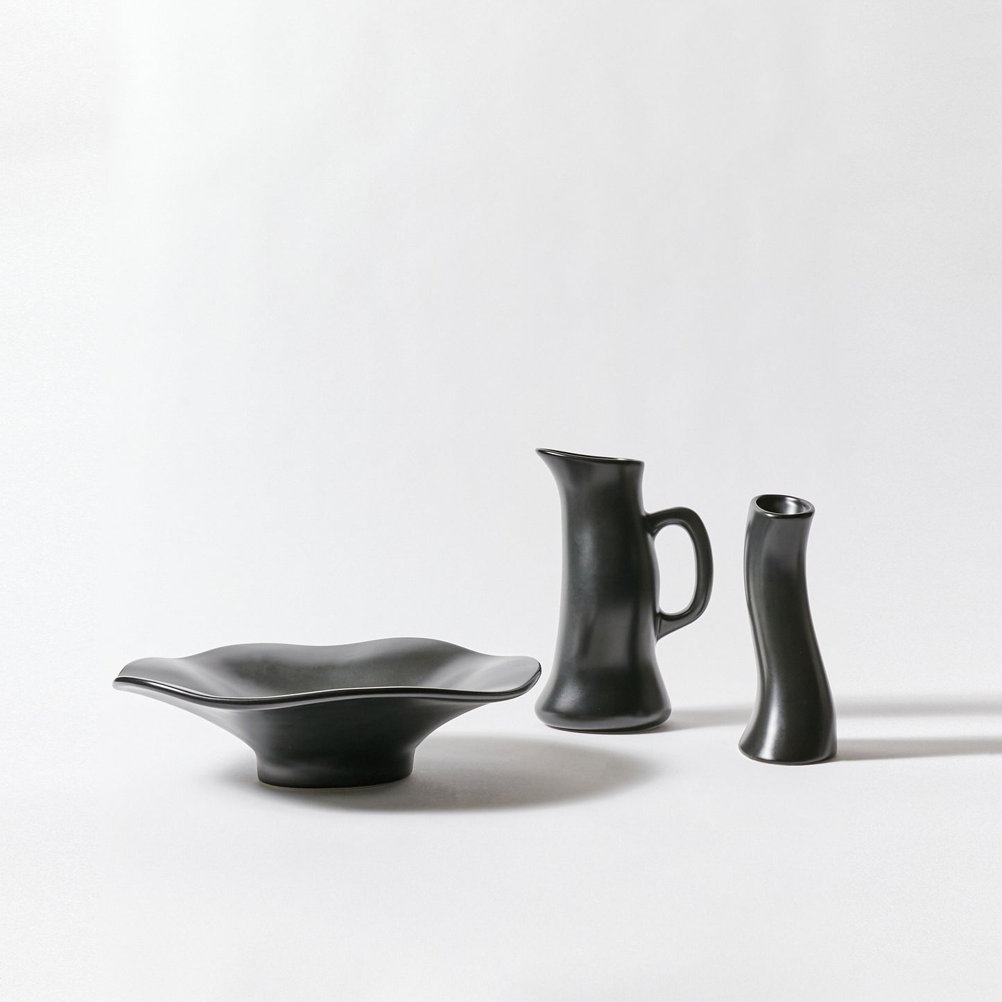 Set of Three Ceramic Pieces in Organic Shape by Robert Welch