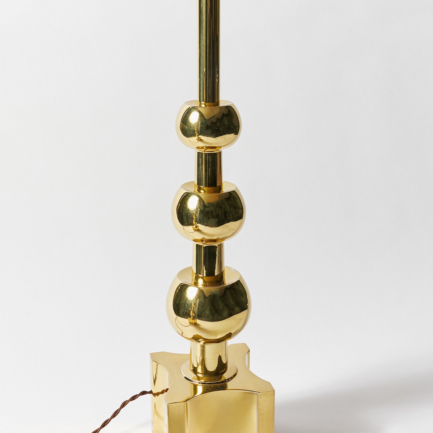 Pair of Modernist Brass Lamps by Tommi Parzinger