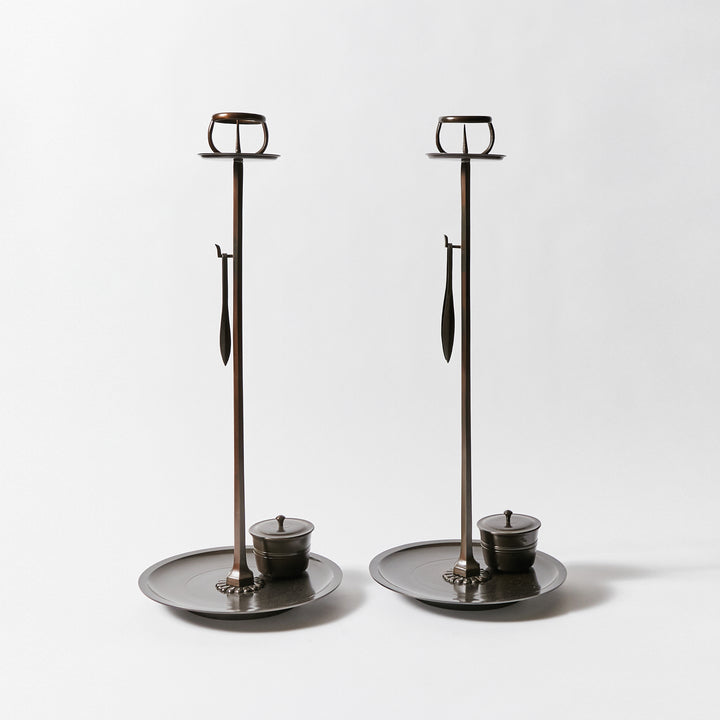 Pair of Antique Shokudai Candle Stands from Japan