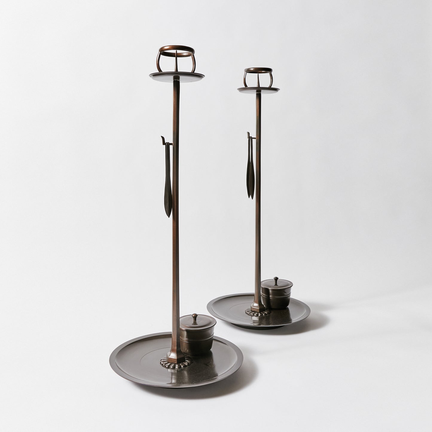 Pair of Antique Shokudai Candle Stands from Japan