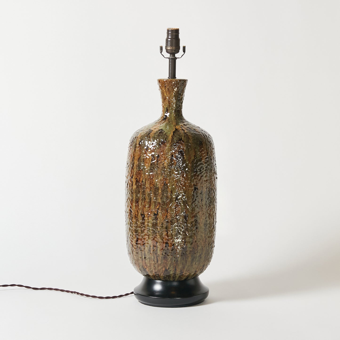 Mid Century Textured Glaze Ceramic Table Lamp