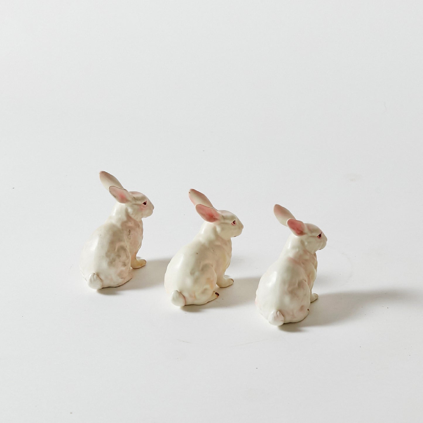 Set of Ten Lefton Hand-Painted Porcelain Bunnies Made in Japan in 1960