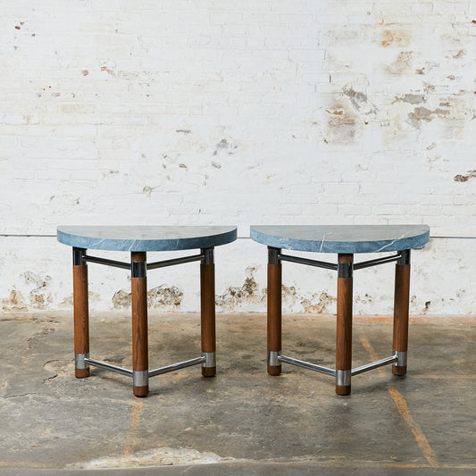 Architectural Pair of Italian Console Tables