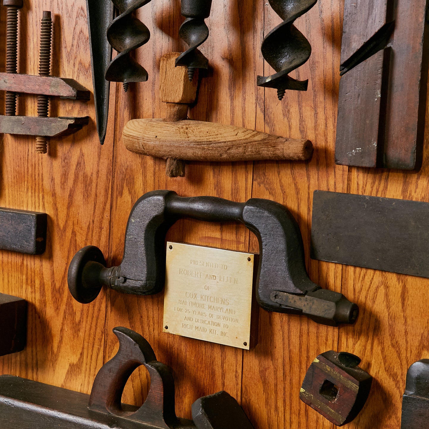 Display of Vintage Carpentry Tools