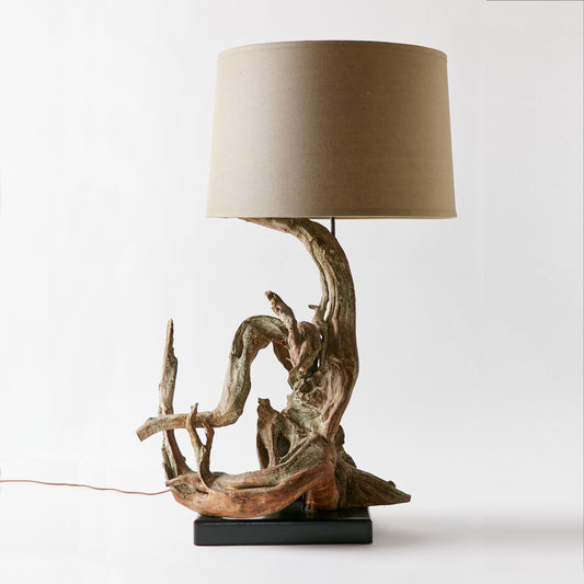 Sculptural Mid-Century Driftwood Lamp