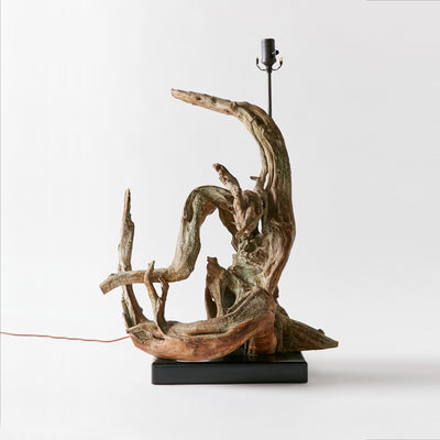 Sculptural Mid-Century Driftwood Lamp