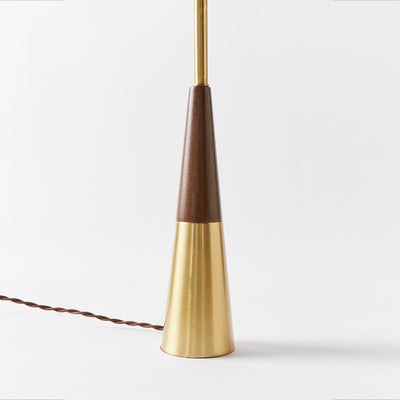 Brass & Solid Walnut Lamp by Tony Paul for Westwood Swedish