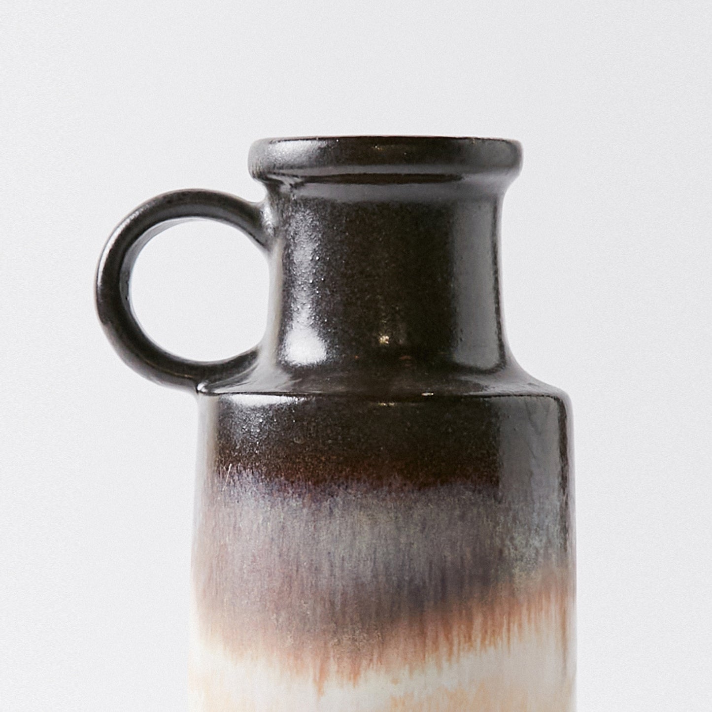 German Fat Lava Vase in Brown Hues