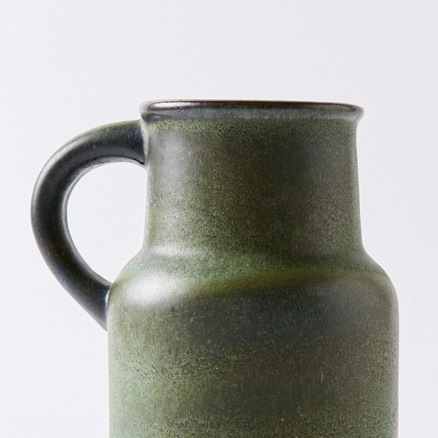 German Fat Lava Vase in Dry Green Tones