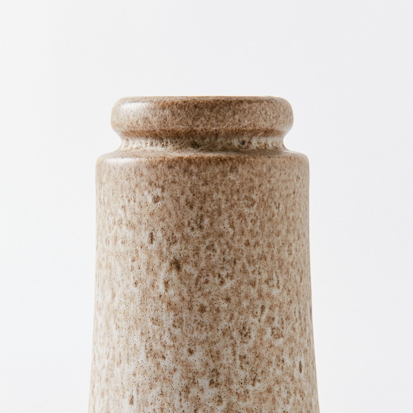 German Fat Lava Vase with Textured Sand Tones