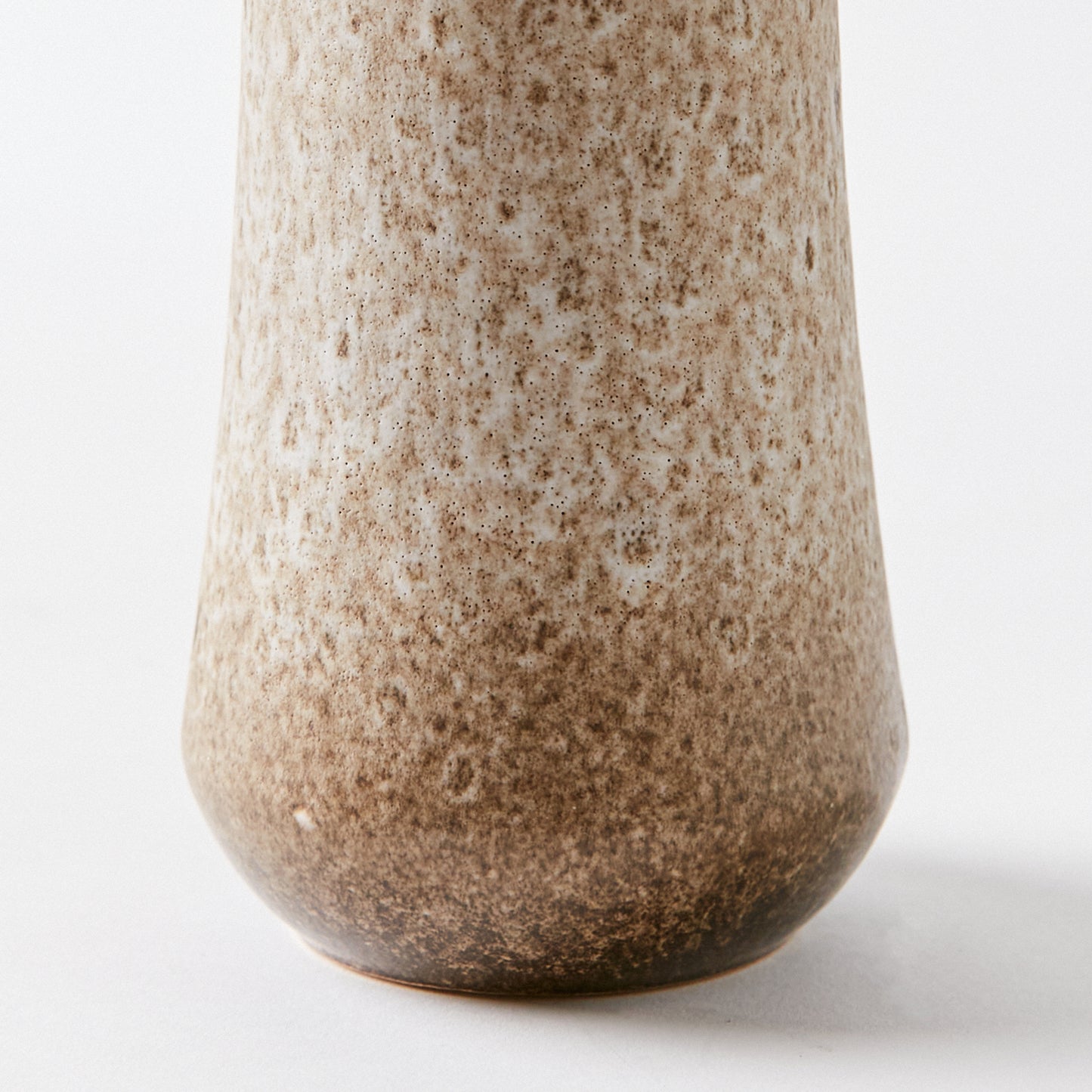 German Fat Lava Vase with Textured Sand Tones