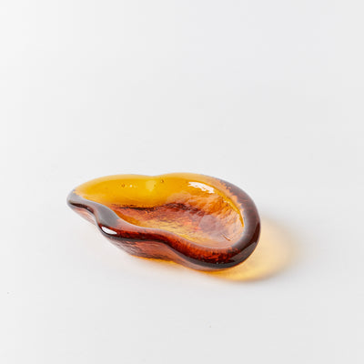 Italian Glass Organic Shallow Bowl