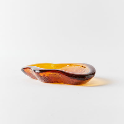 Italian Glass Organic Shallow Bowl