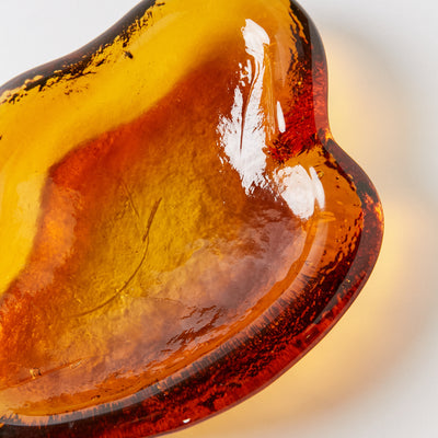 Italian Glass Organic Shallow Bowl