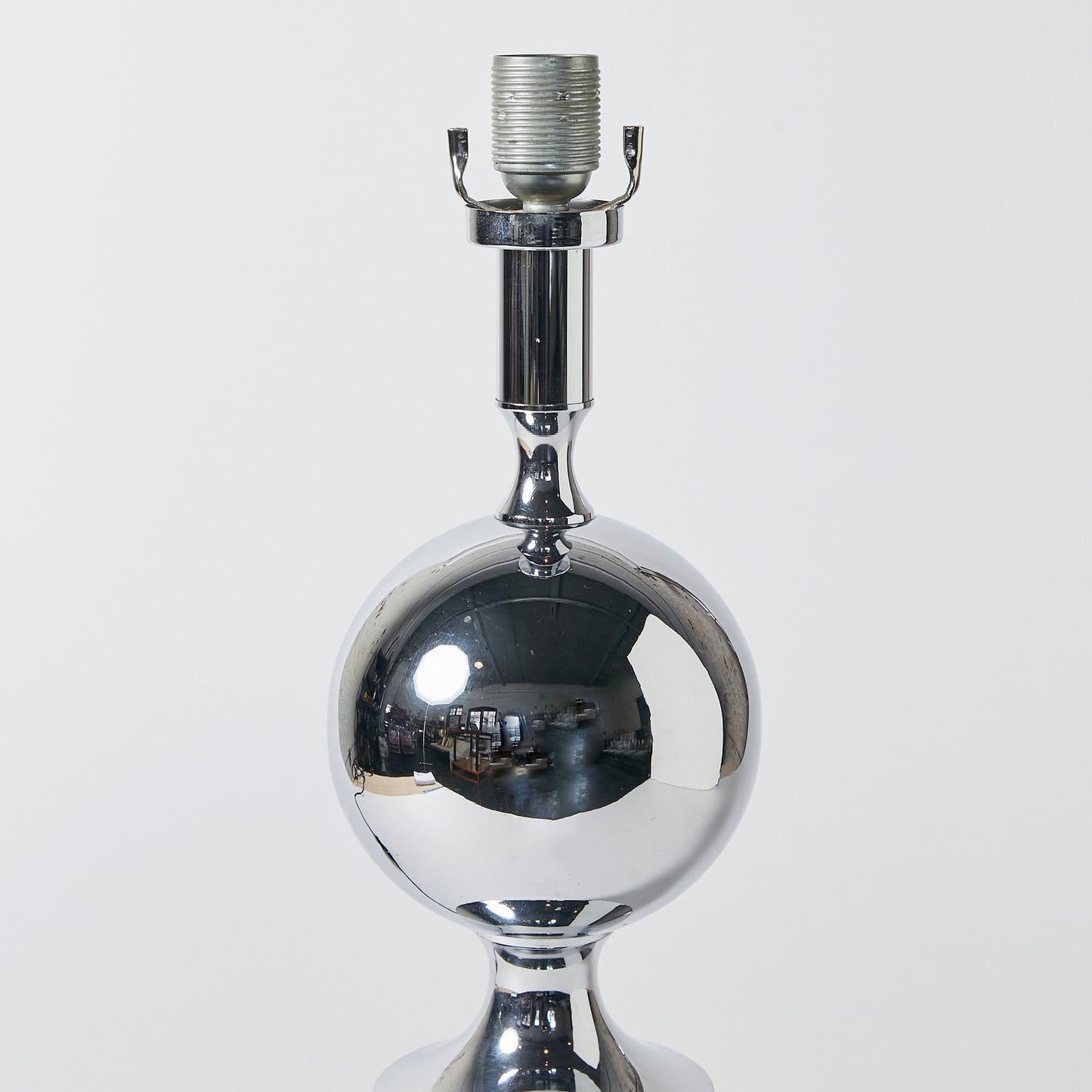 Mid Century French Chromed Table Lamp in the Manner of Maison Barbier