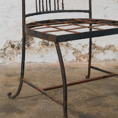 Rare Set of Four Garden Patio Chairs with Original Patina