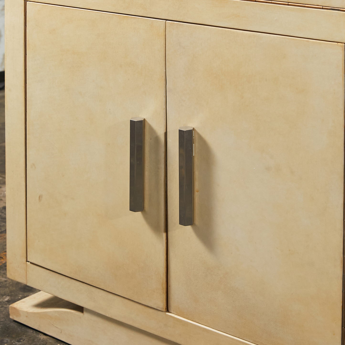 French Art Deco Bar Cabinet Covered in Goatskin