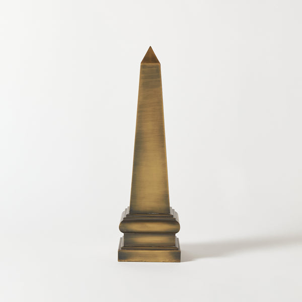 Brass Obelisk Refinished in Antique Bronze Finish from Gimbels Department Store